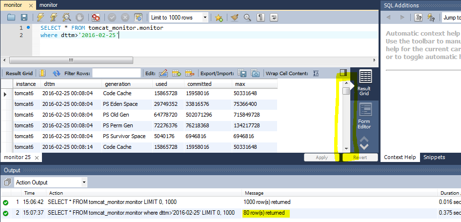 Mysql Bugs 80518 Result Grid Missing Vertical Scroll Bar